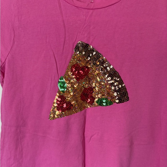 Girls Crewcuts T-Shirt with Sequin Pizza - Picture 2 of 4